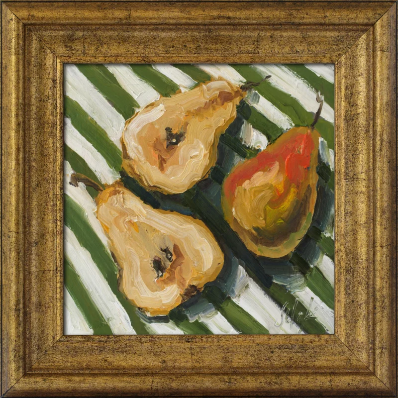 Pears Oil Painting Framed