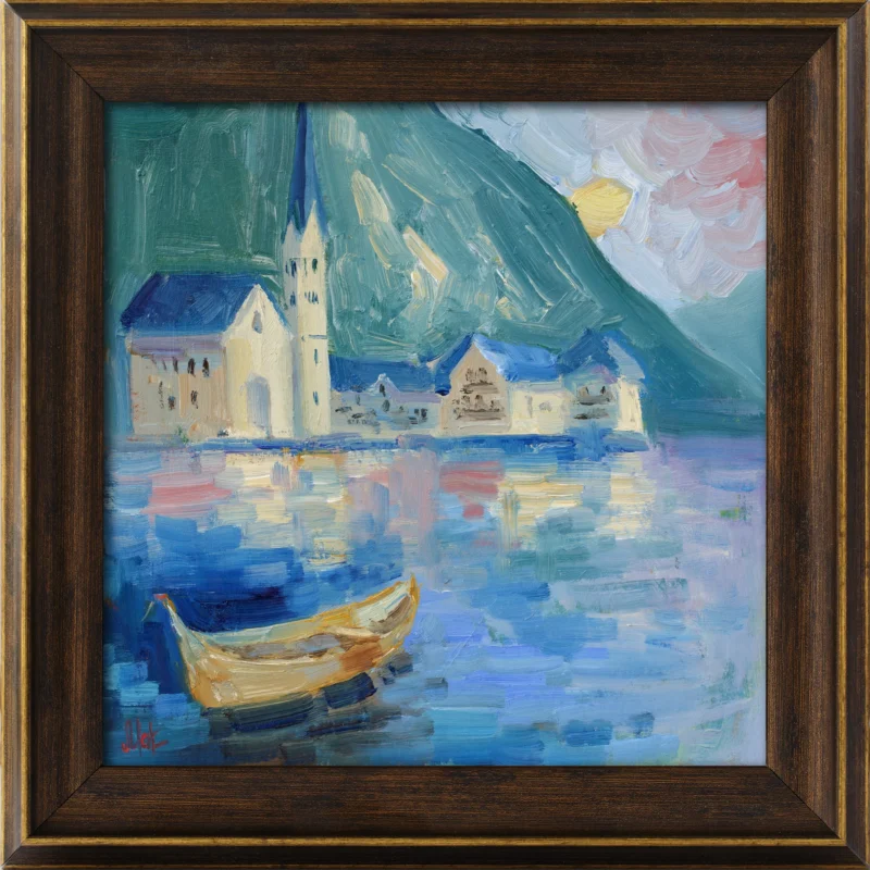 Hallstatt Austria Oil Painting