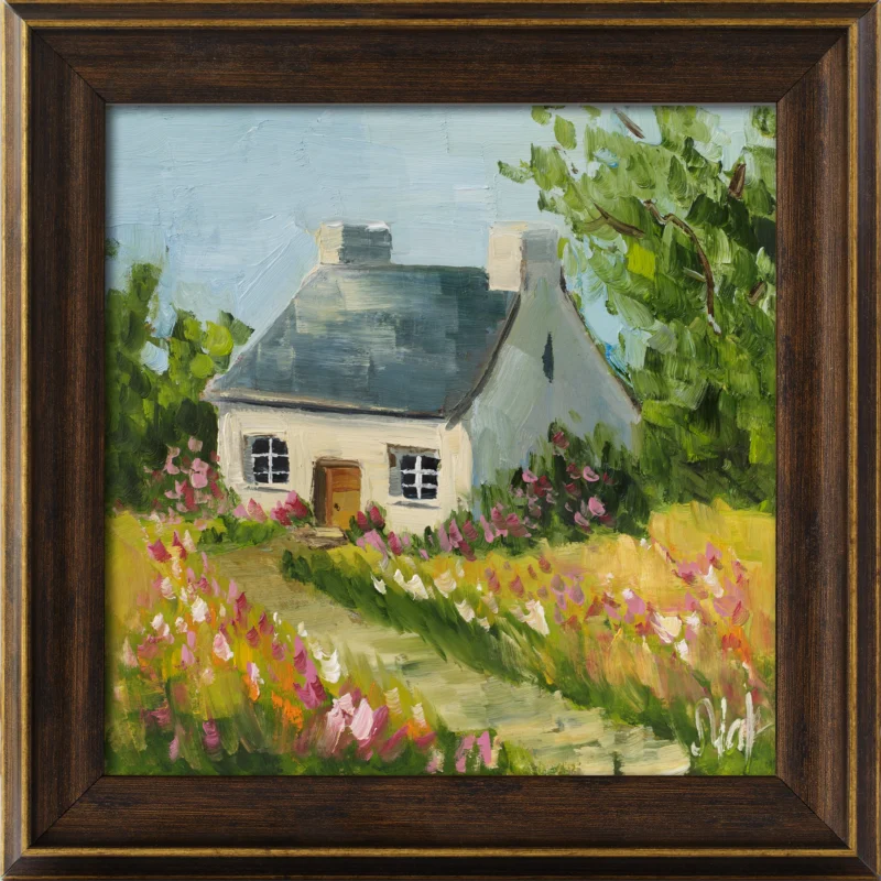 Ireland House Oil Painting Framed