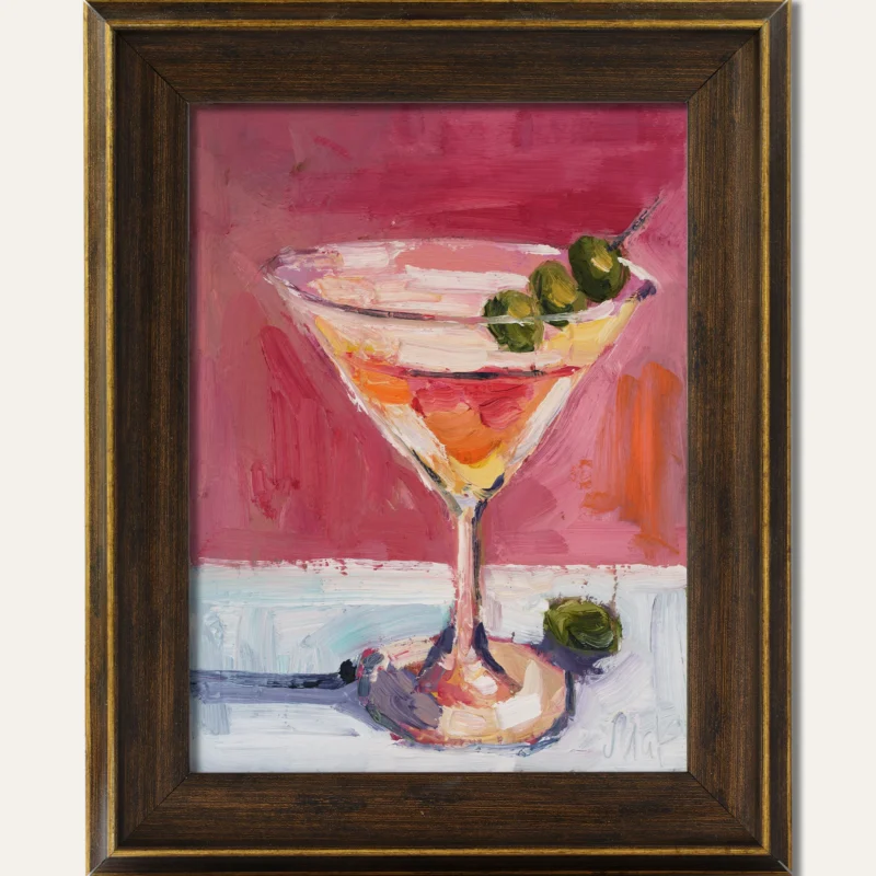 Dirty Martini Painting Framed