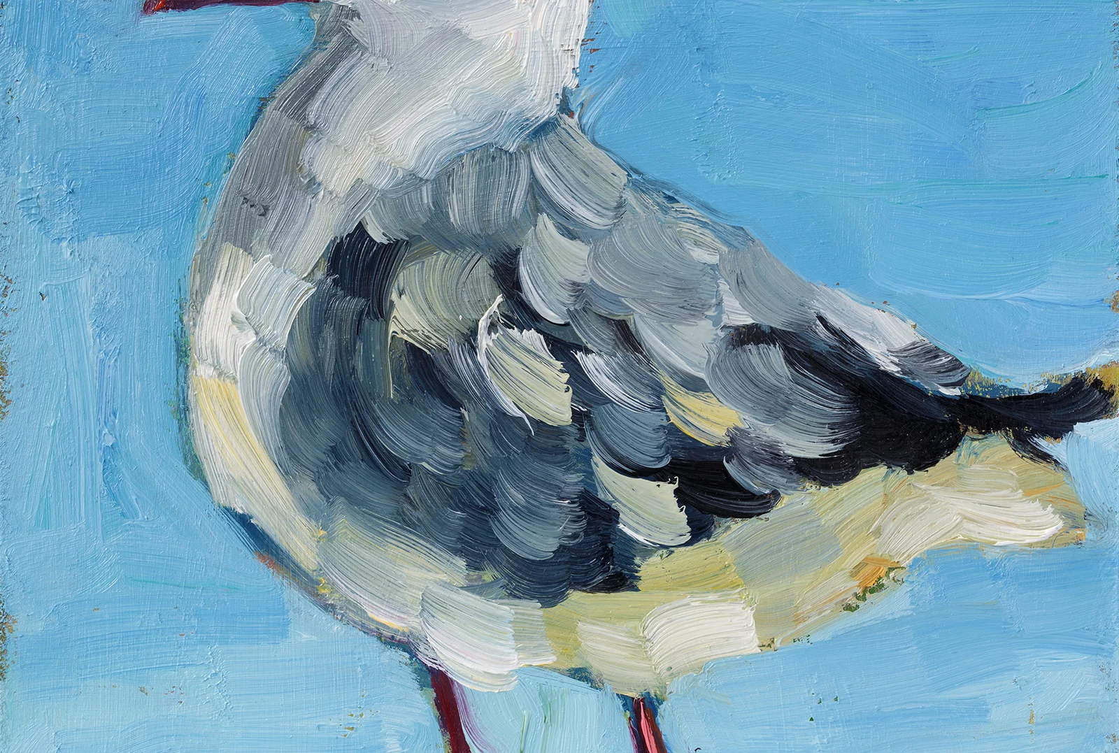 Seagull Oil Painting Framed Gull Original Wall Art Bird Artwork Seascape Artwork - Image 9