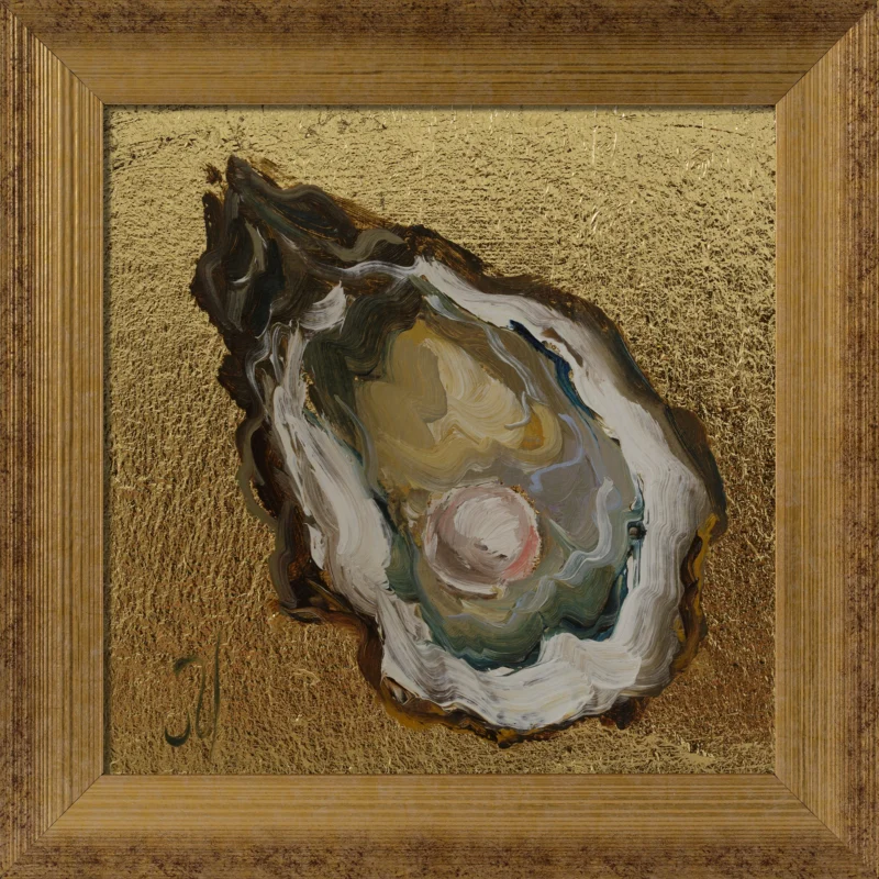 Oyster Oil Painting Shell Framed
