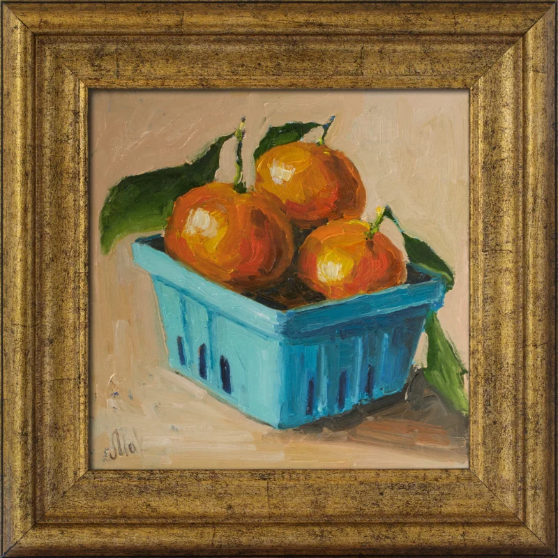Tangerine Oil Painting Framed
