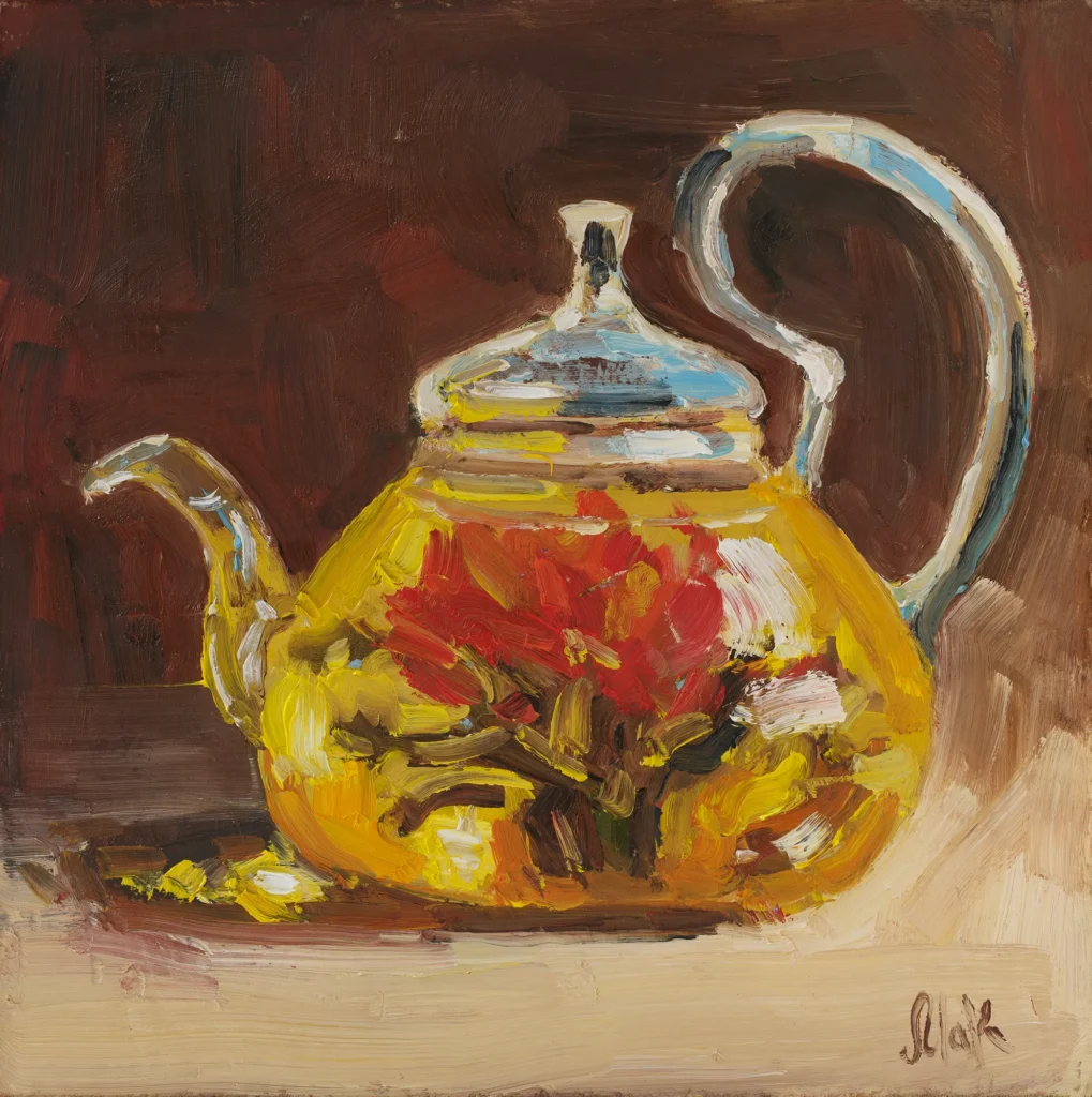 Teapot Painting Original Oil Still Life