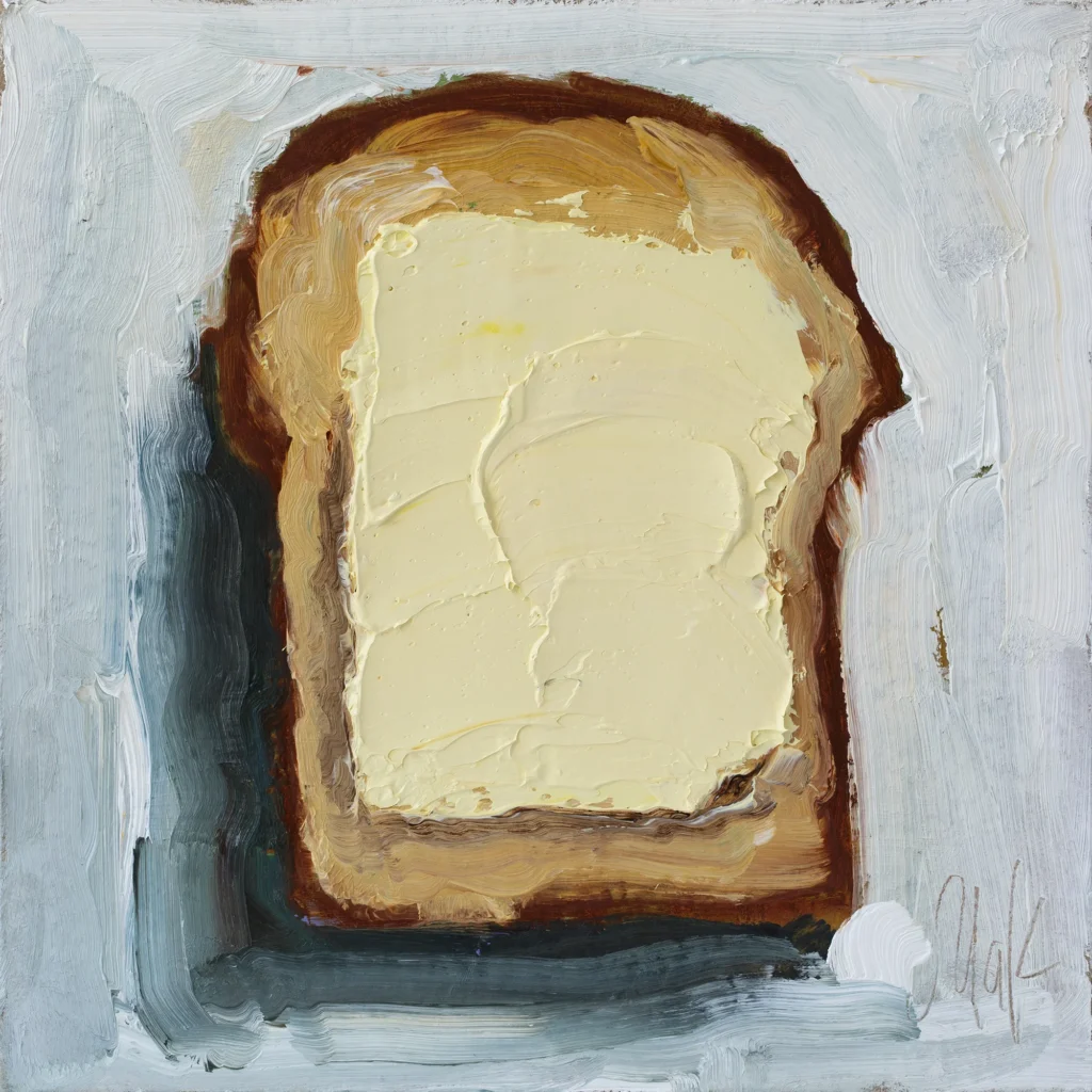Butter Toast Oil Painting
