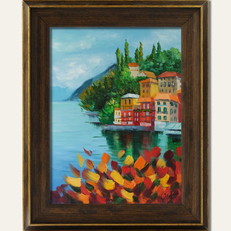 Varenna Lake Como Painting Framed
