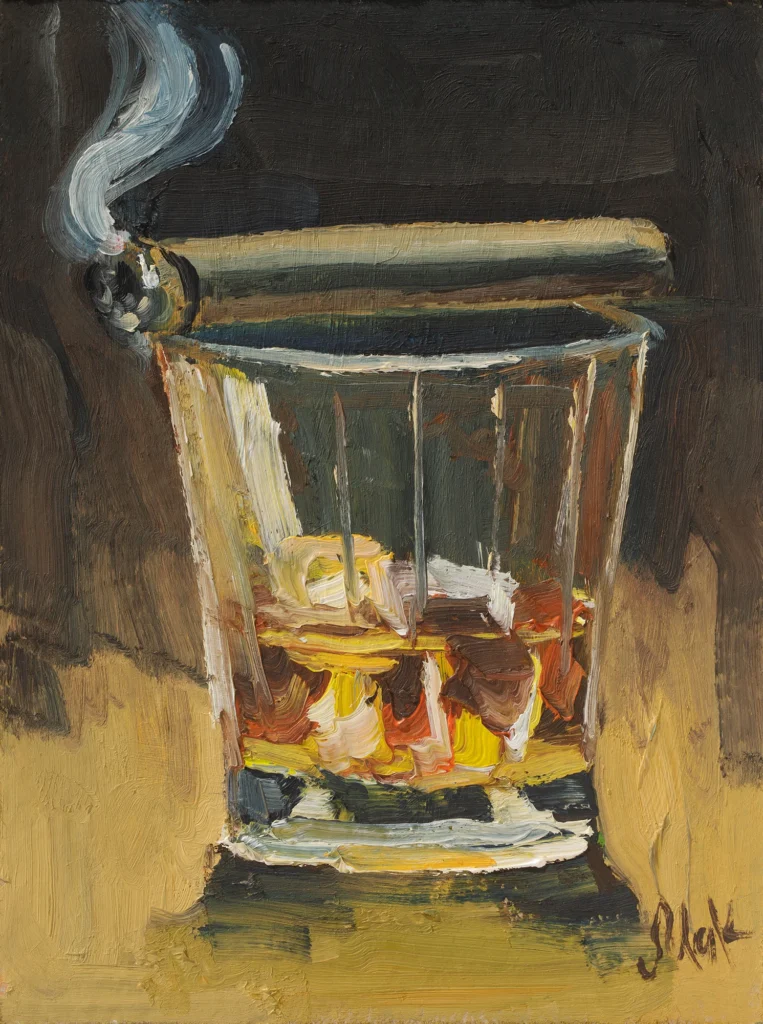 Bourbon Oil Painting