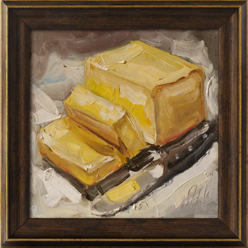 Irish Butter Oil Painting Framed