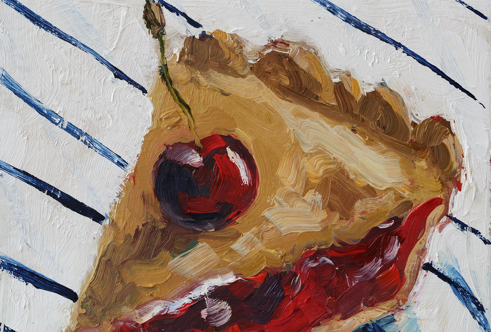 Cherry Pie Painting Framed Oil Still Life Dessert Wall Art Kitchen Pastry Artwork - Image 10