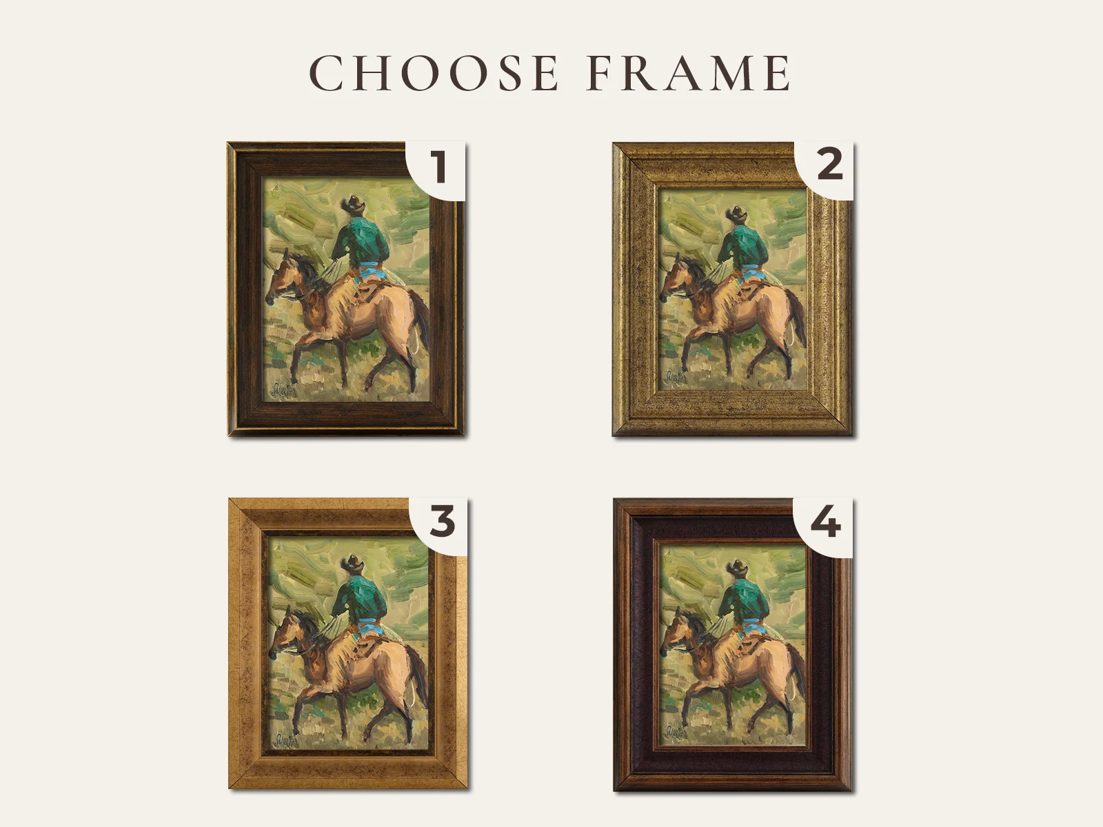 Cowboy Oil Painting Western Original Wall Art Texas Horse Artwork Desert Southwest - Image 2