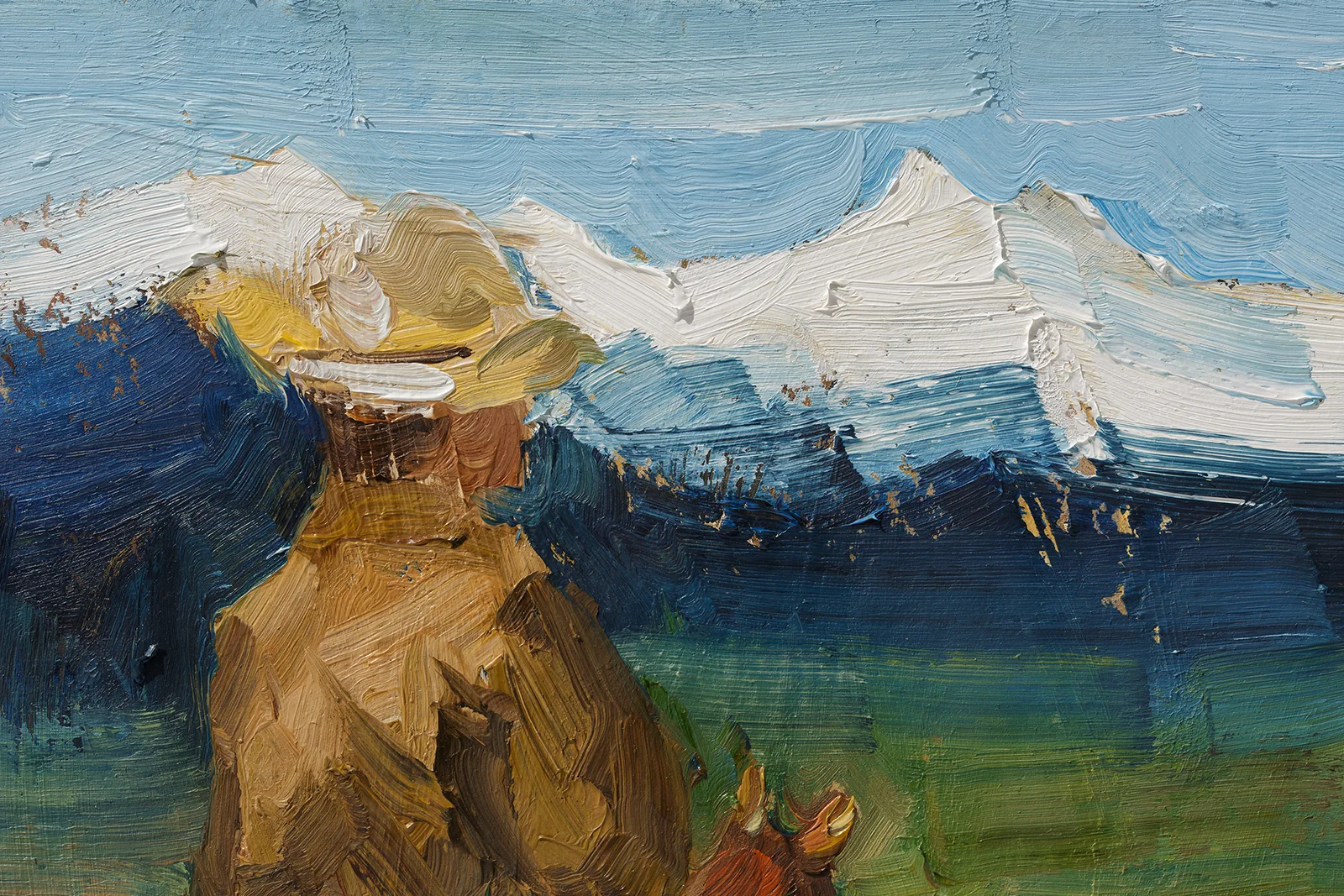 Cowboy on Horse Oil Painting Framed Western Rodeo Original Wall Art Texas Desert Decor - Image 4