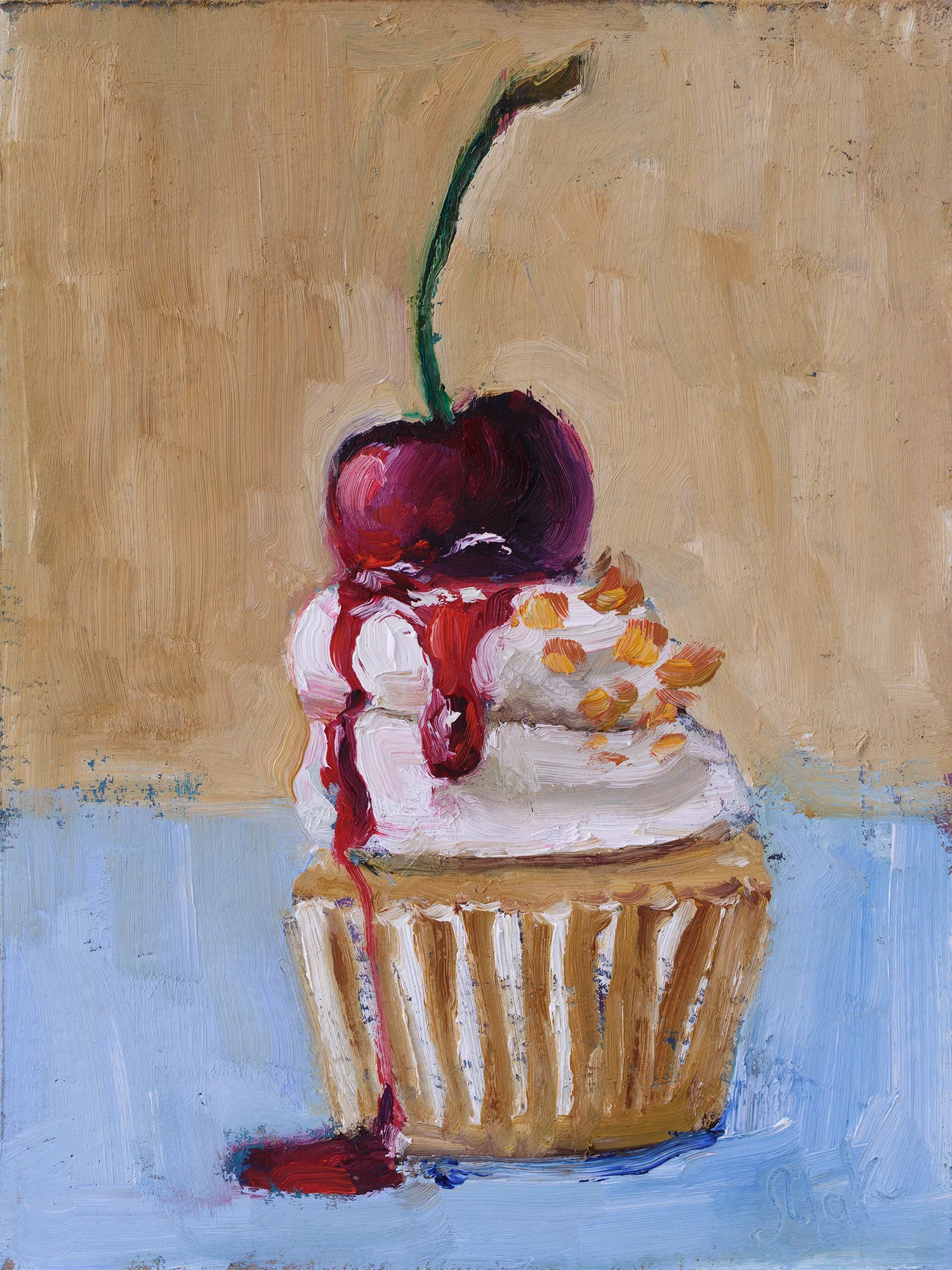 Cupcake Original Oil Painting