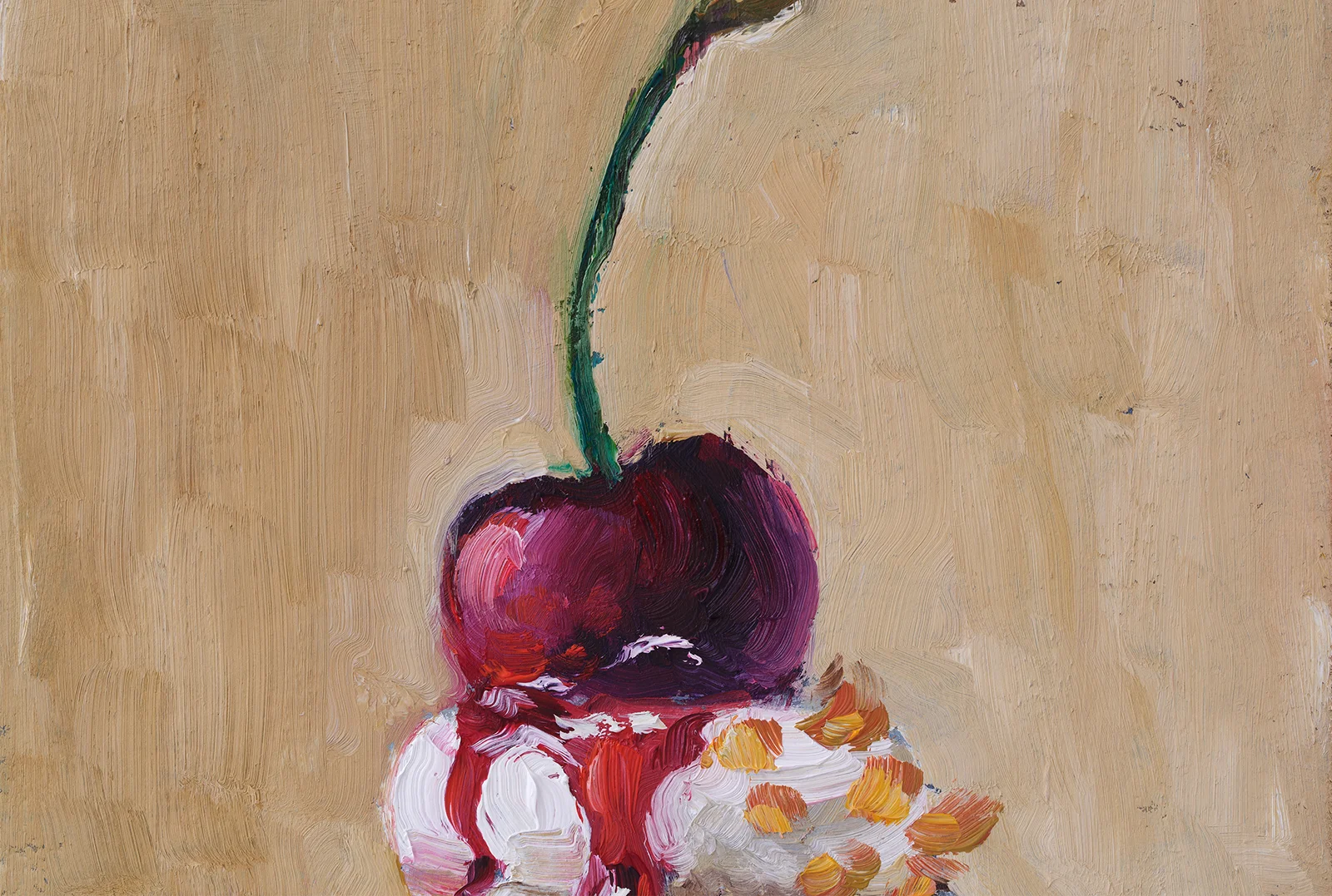 Cupcake Original Oil Painting Dessert Wall Art Framed Cake Kitchen Artwork Still Life - Image 4