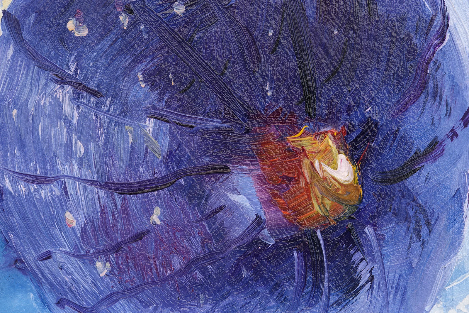 Figs Oil Painting: Impasto Still Life Fruit Wall Art, 8x8 - Image 12