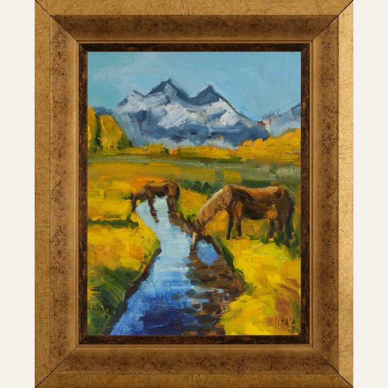 Grand Teton Oil Painting Framed