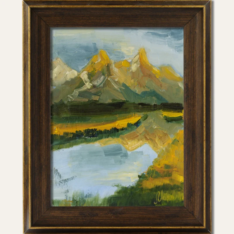 Grand Teton Oil Painting Framed