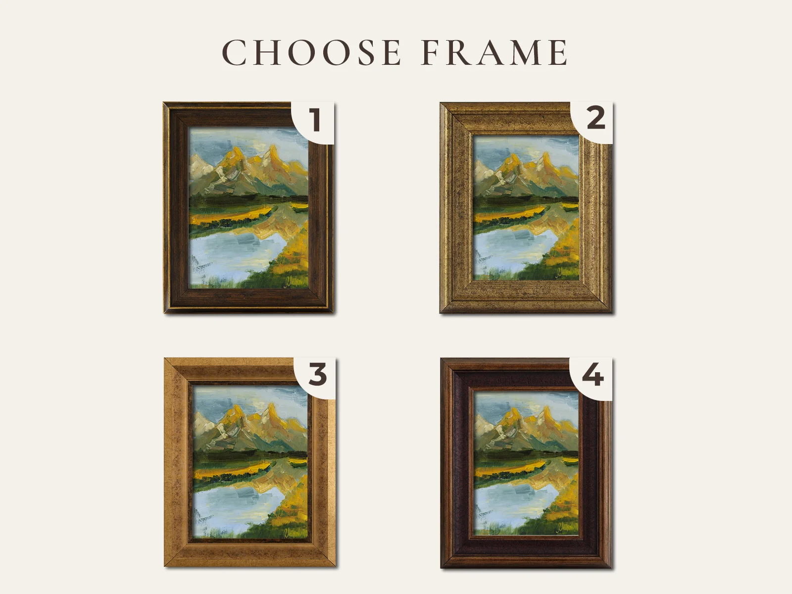 Grand Teton Oil Painting Framed Autumn Mountains Original National Park Artwork Wyoming Art - Image 2