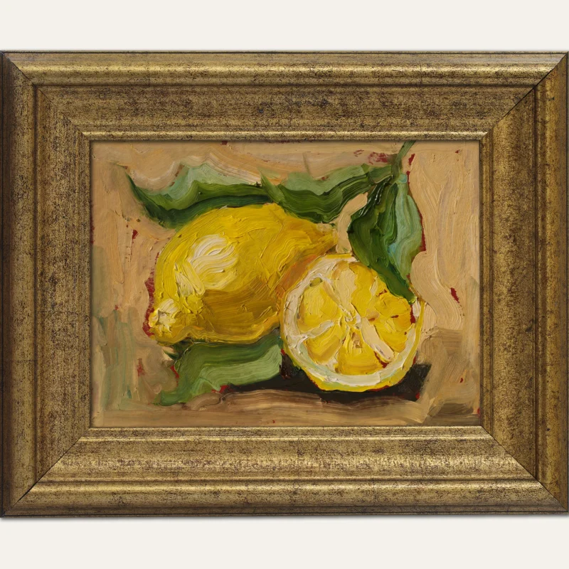 Lemons Original Oil Painting Framed