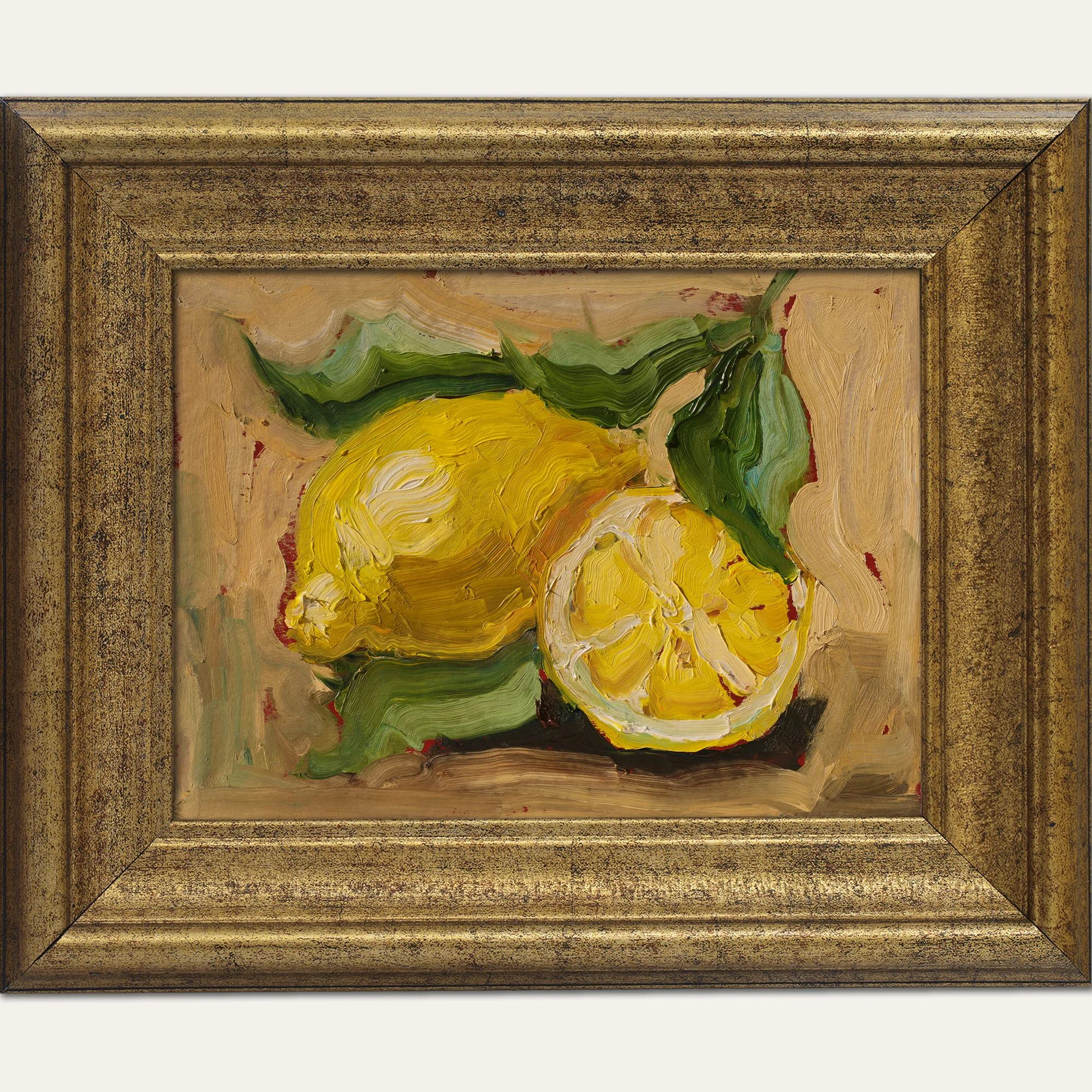 Lemons Original Oil Painting Framed