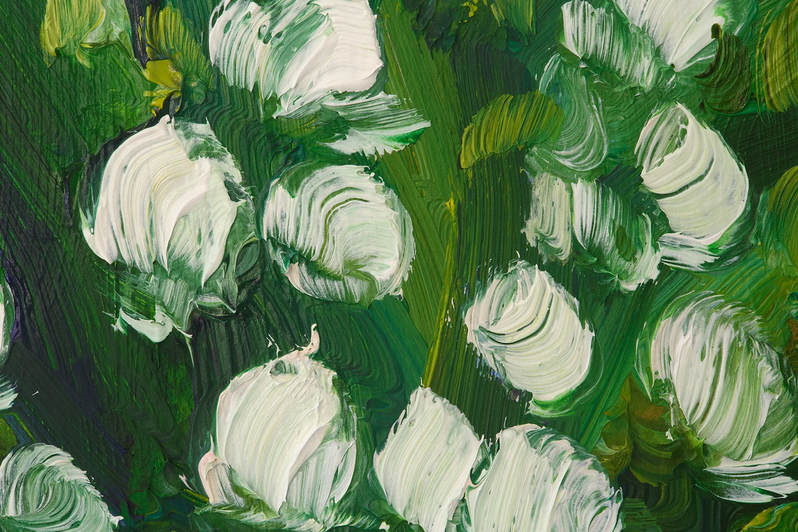 Lily of the Valley Oil Painting Framed Flowers Bouquet in Vase - Image 4