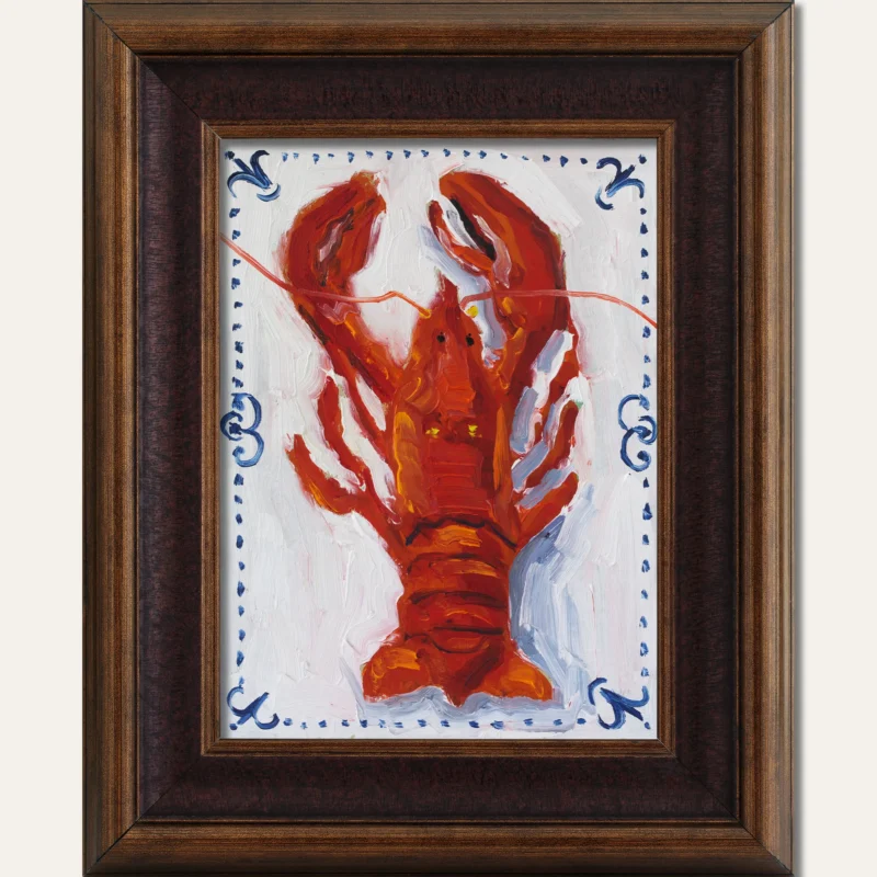 Lobster Oil Painting Framed