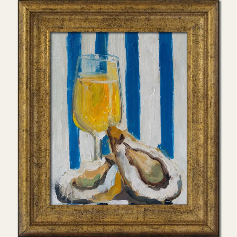 Oyster Oil Painting Framed