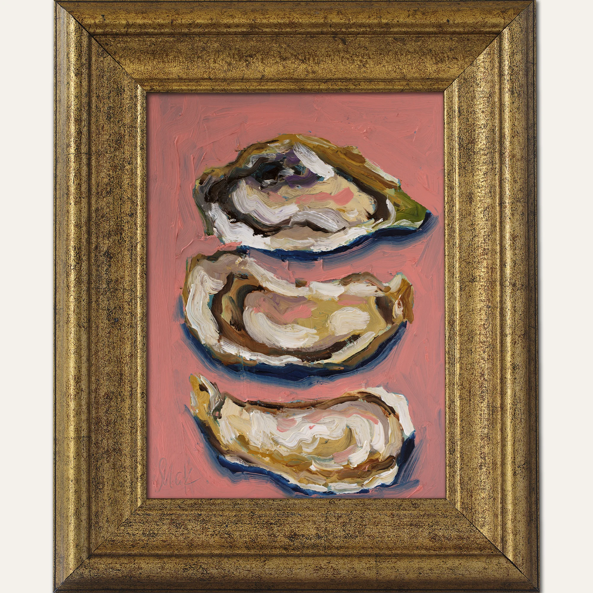 Oyster Oil Painting Framed