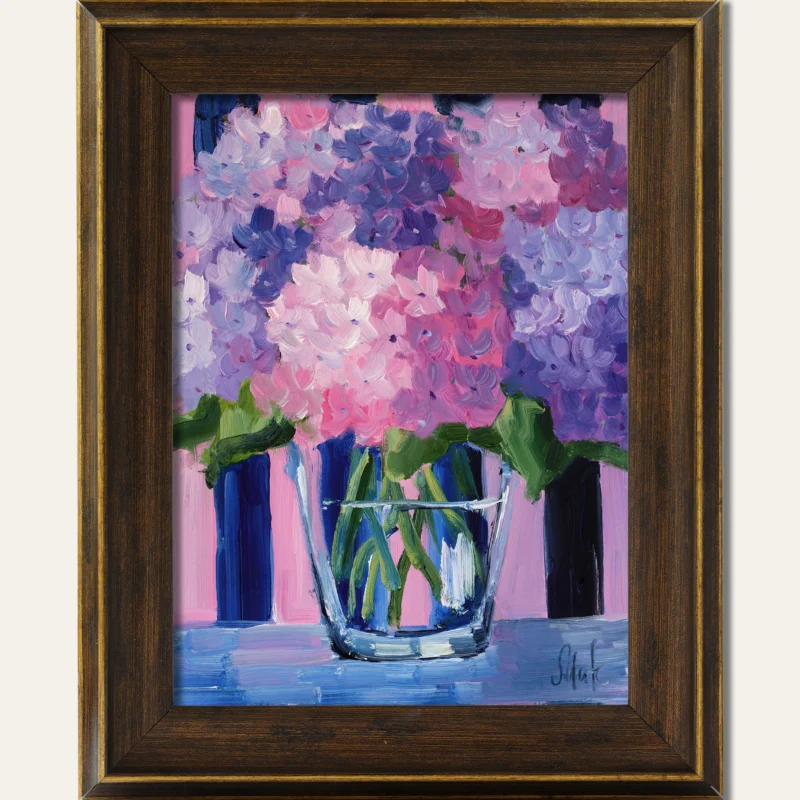 Hydrangea Oil Painting Framed