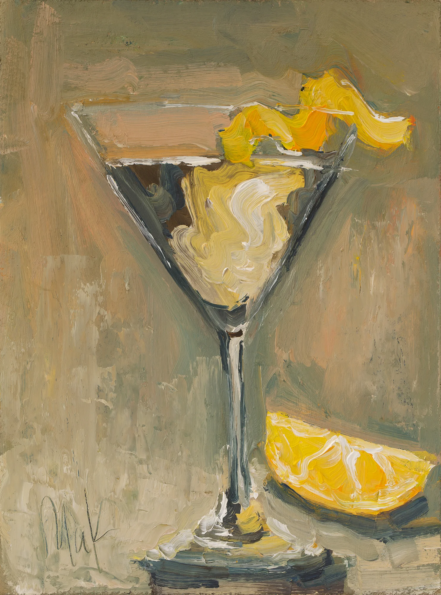Vesper Martini Oil Painting