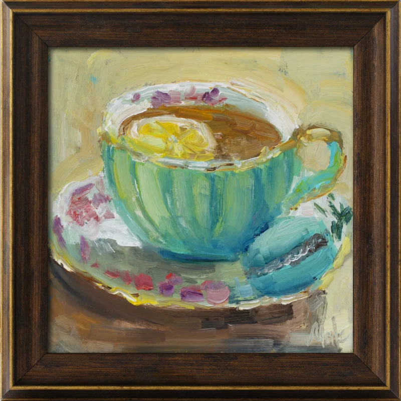 Cup of Tea Painting Framed