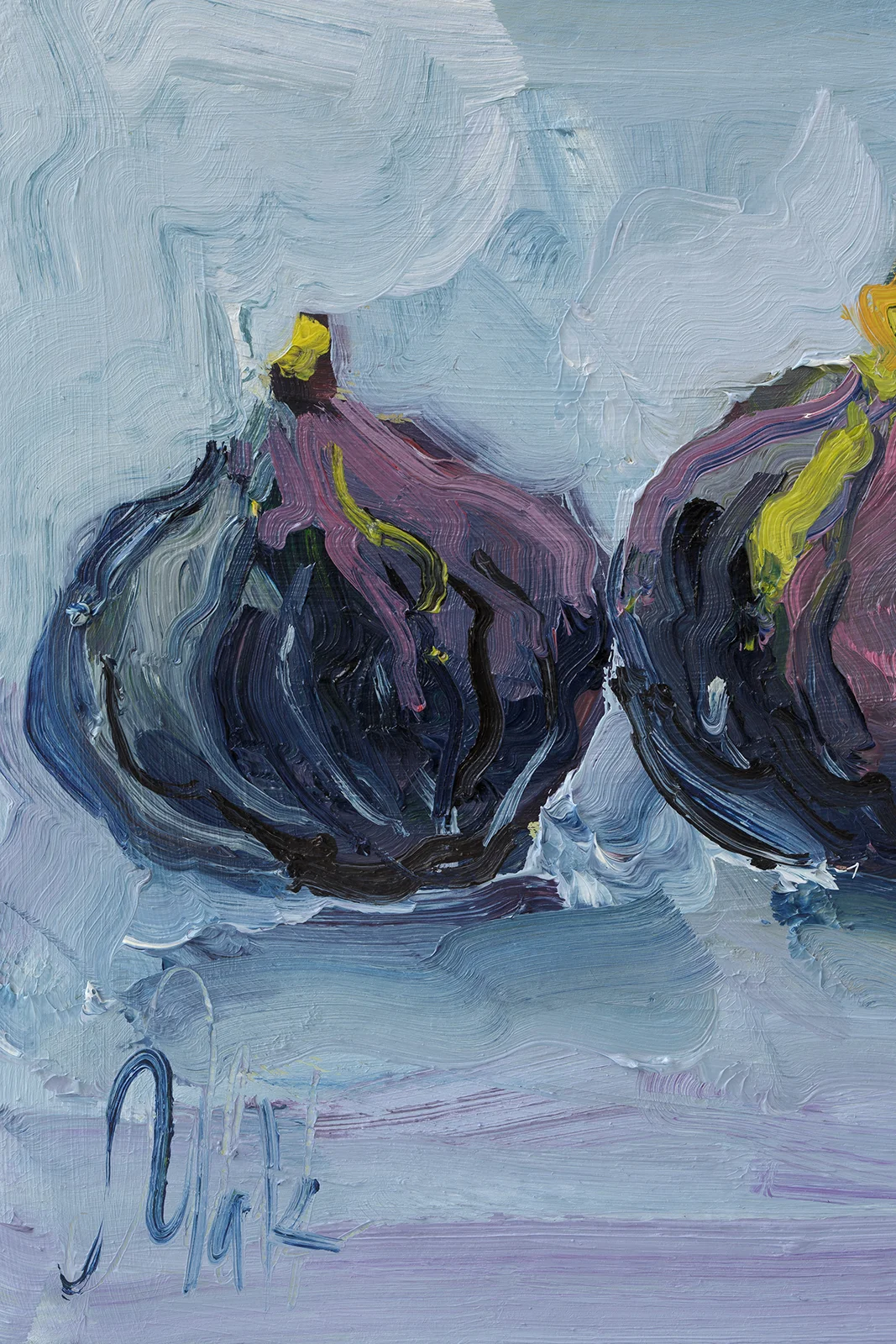 Figs Oil Painting: Fruit Still Life Kitchen Wall Art by Nataly Mak, 8x6'' - Image 8