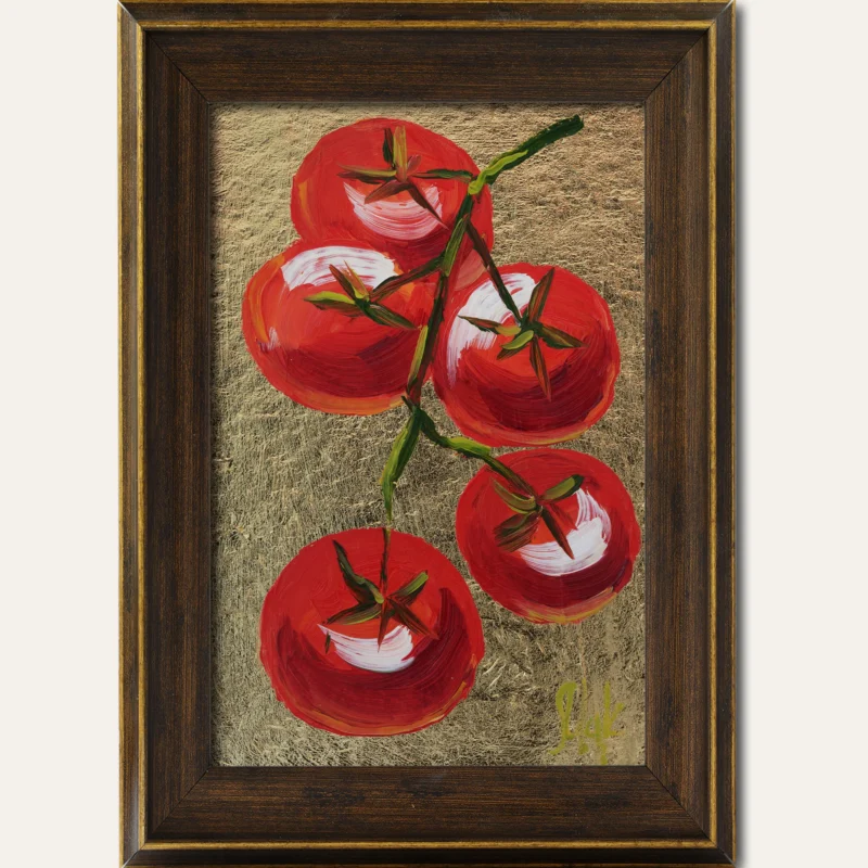 Tomato Oil Painting Framed