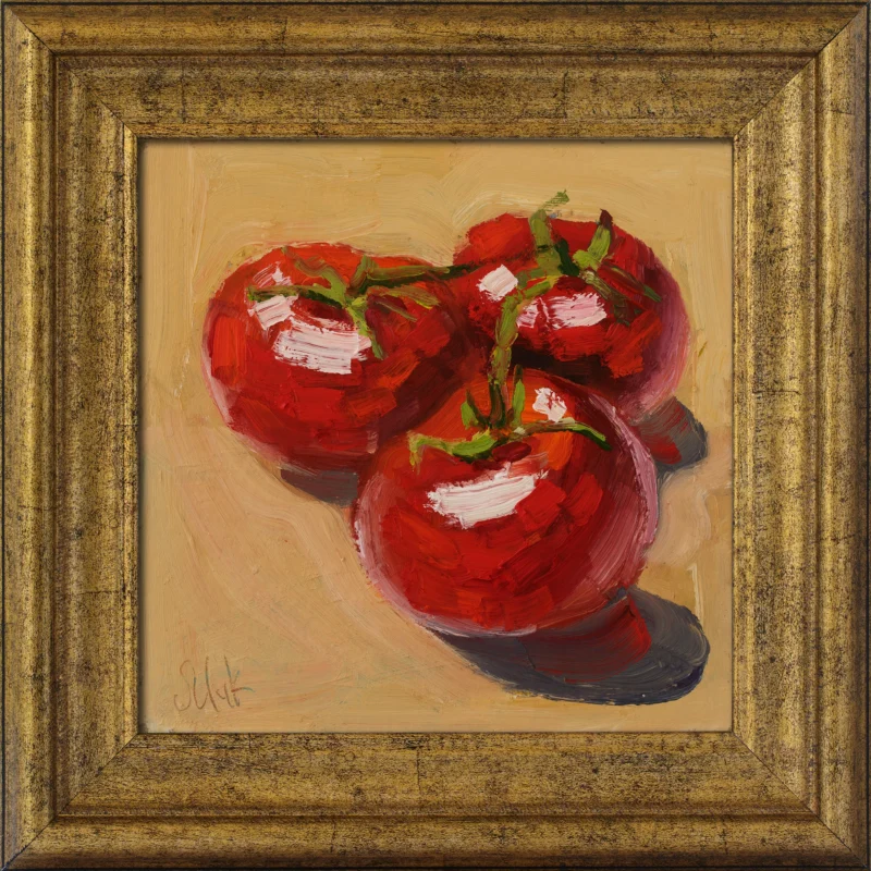 Tomato Oil Painting Framed