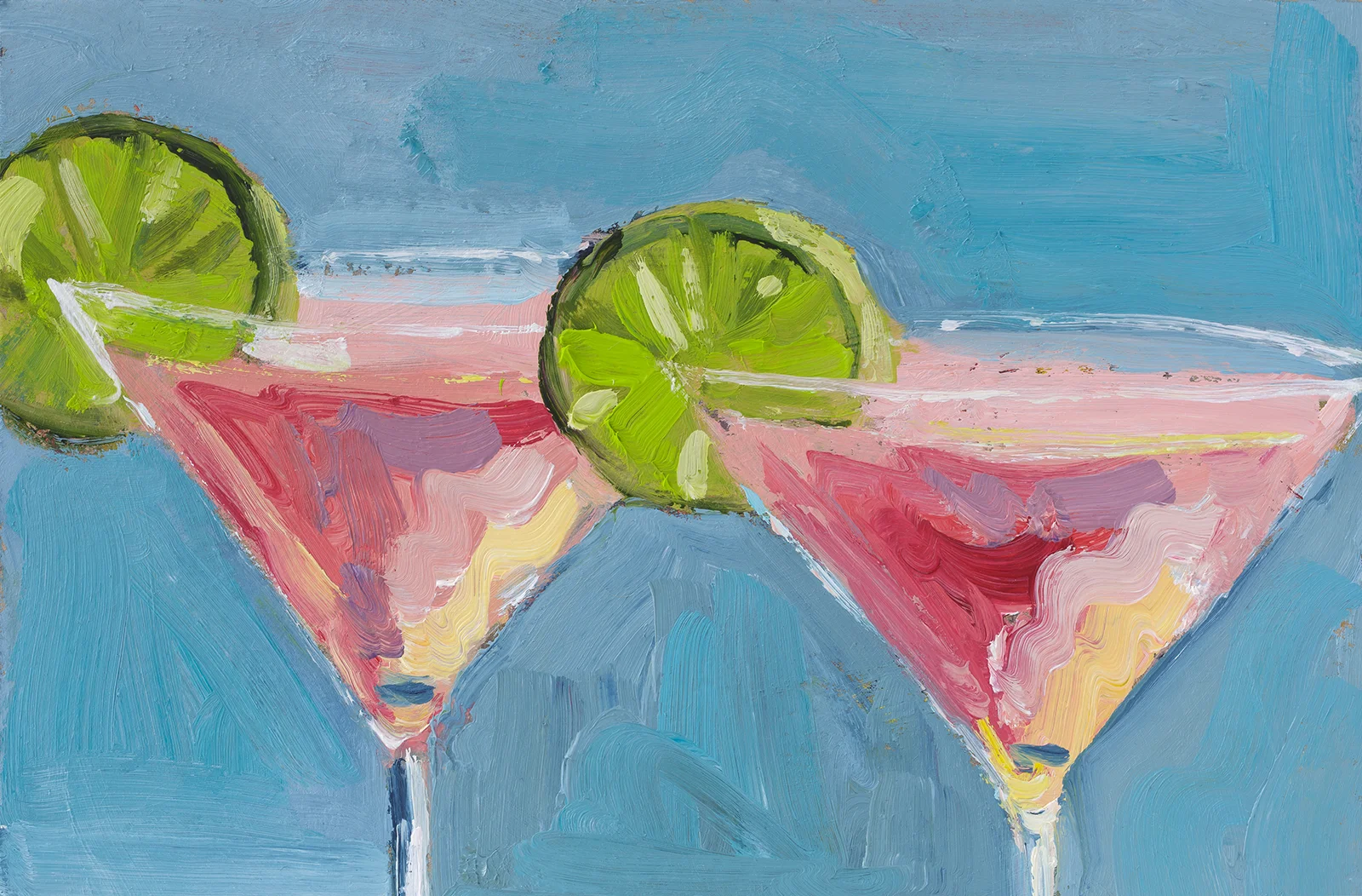 Martini Oil Painting Framed Olive Still Life Original Wall Art Bar Cocktail Wall Decor - Image 8