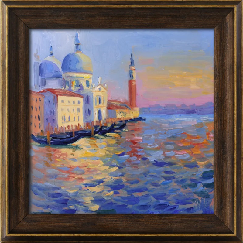 Venice Oil Painting Framed