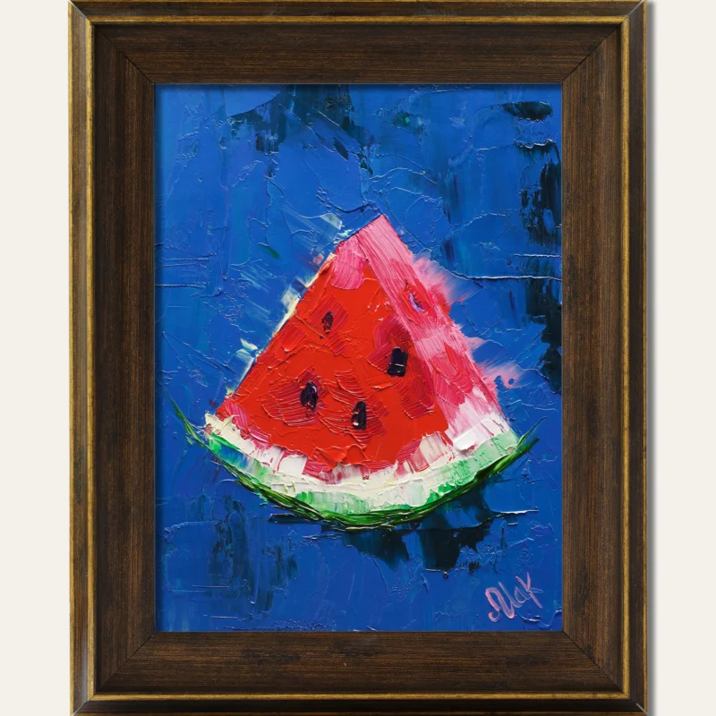 Watermelon Oil Painting Framed