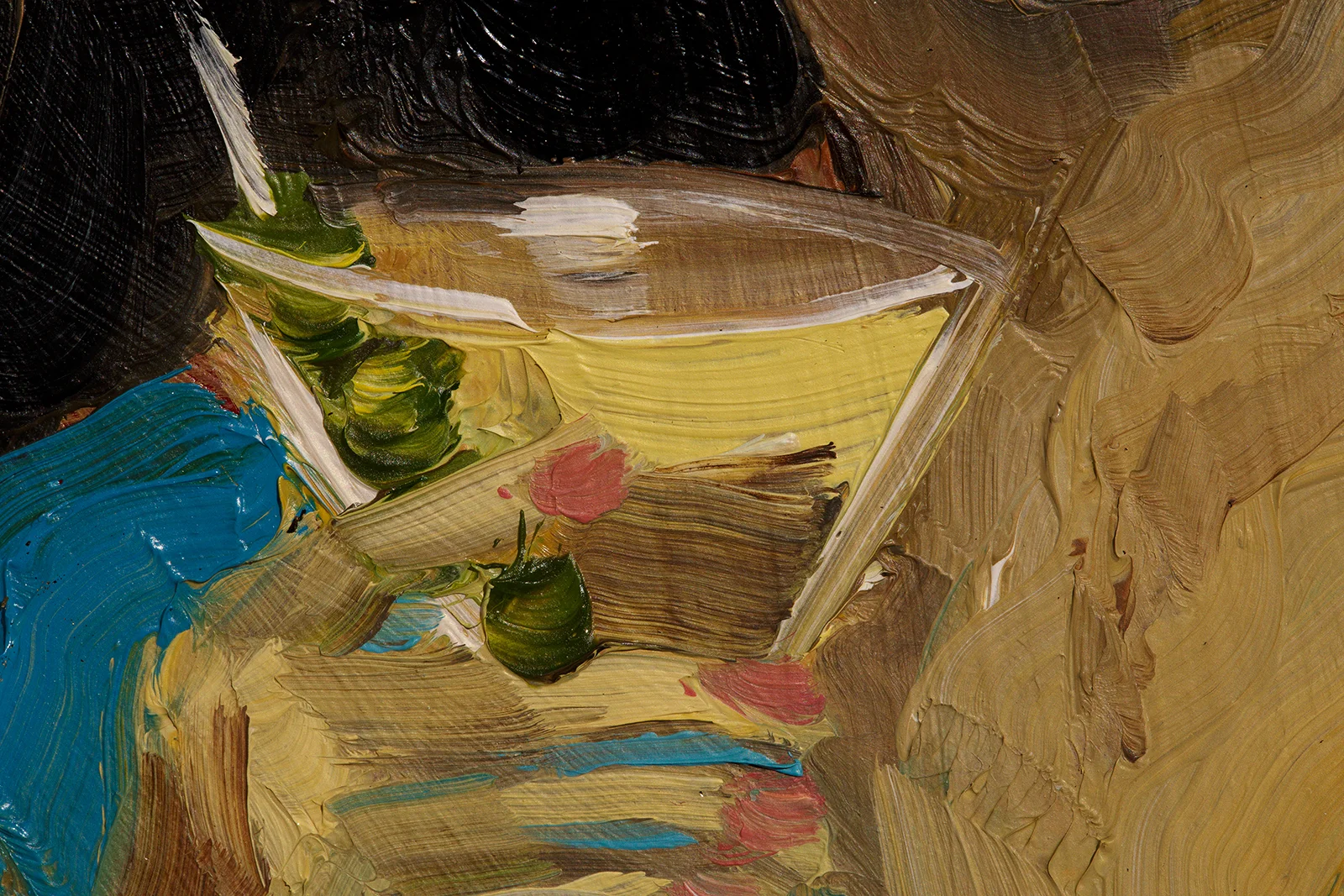 Woman With Martini Painting Framed Wine Original Wall Art Cocktail Drink Alcohol Decor - Image 4