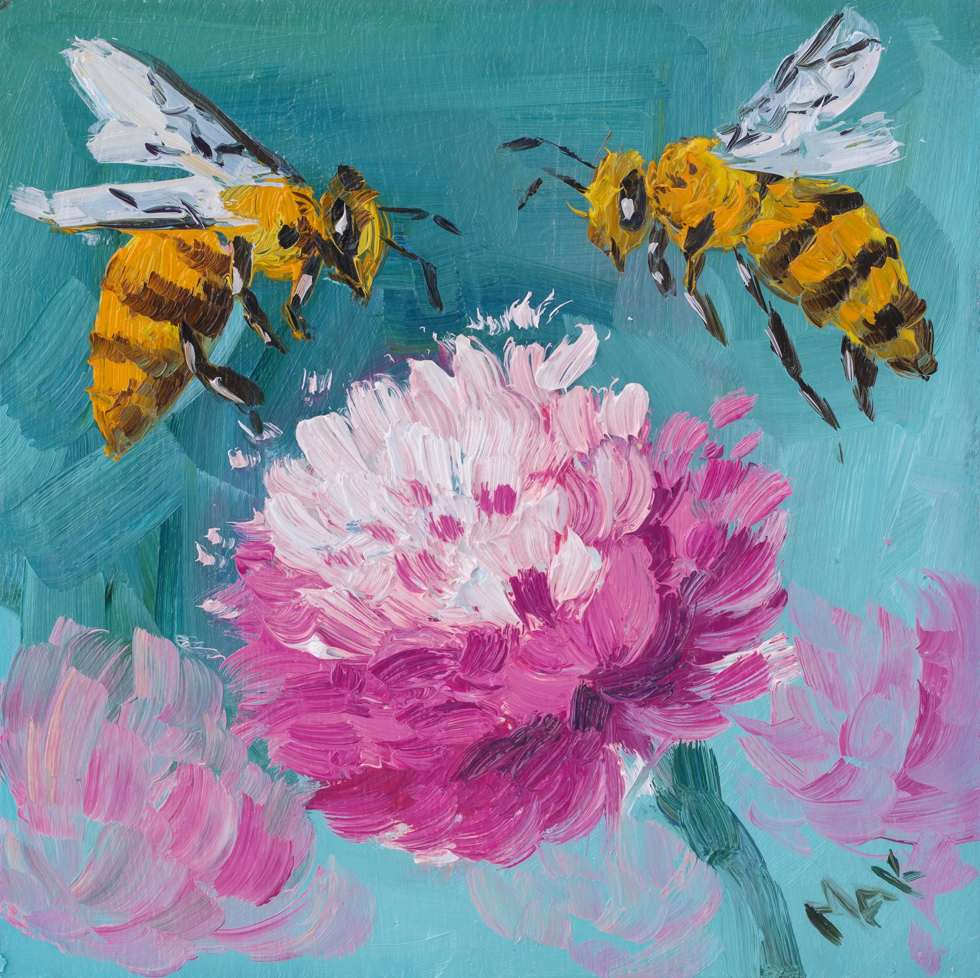 Bee Oil Painting