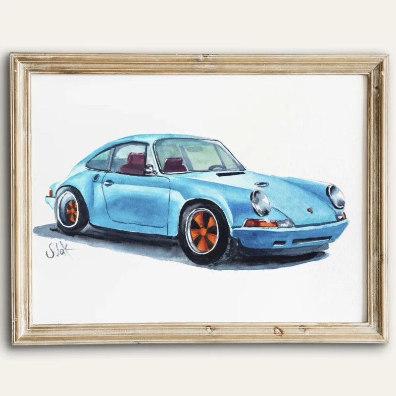 Custom Car Painting From Photo Original Watercolor Personalized Car Drawing Gift For Boyfriend Gift For Him Gift for Dad