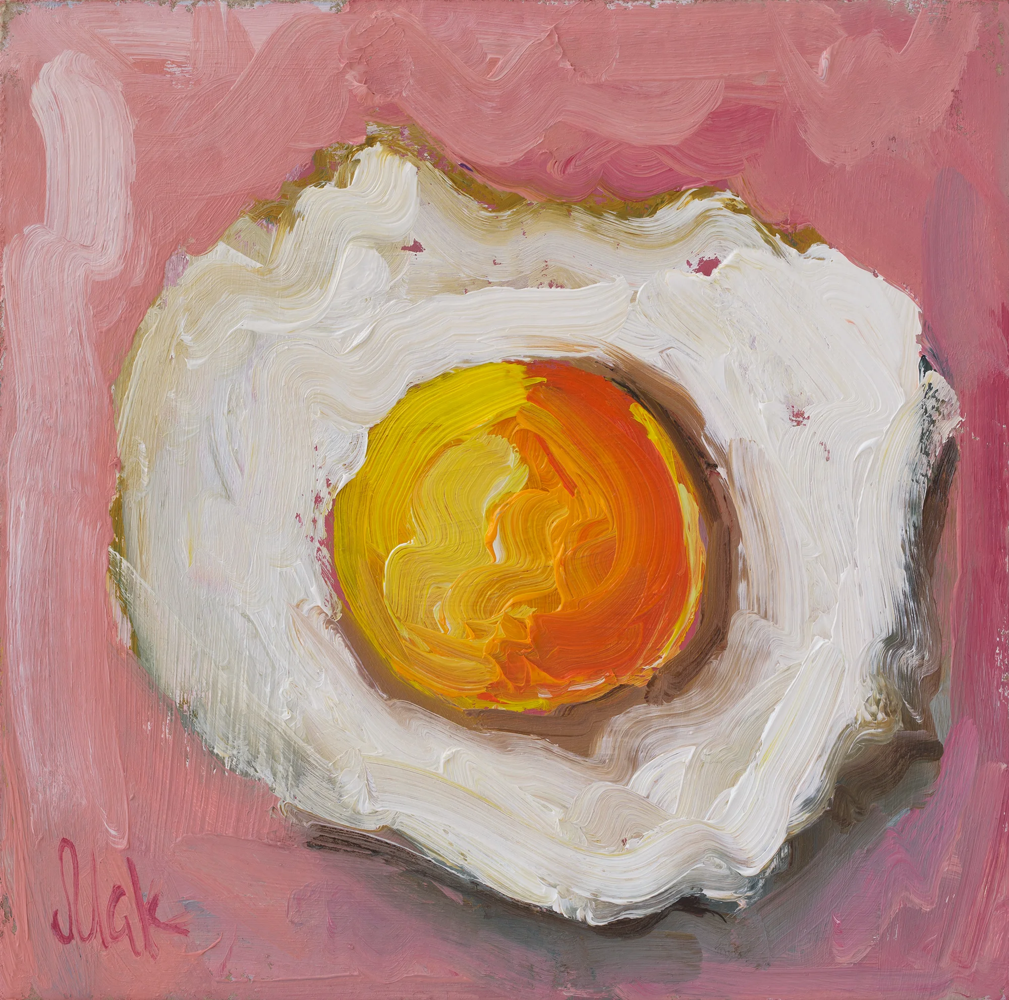 Fried Egg Oil Painting