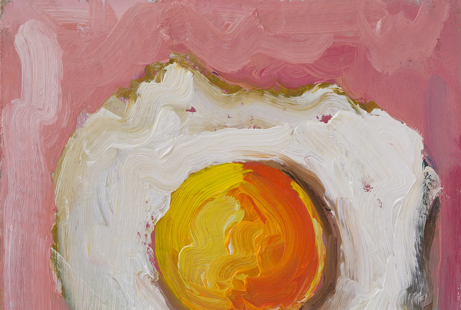 Fried Egg Oil Painting: Kitchen Still Life Food Art, 6x6'' - Image 8