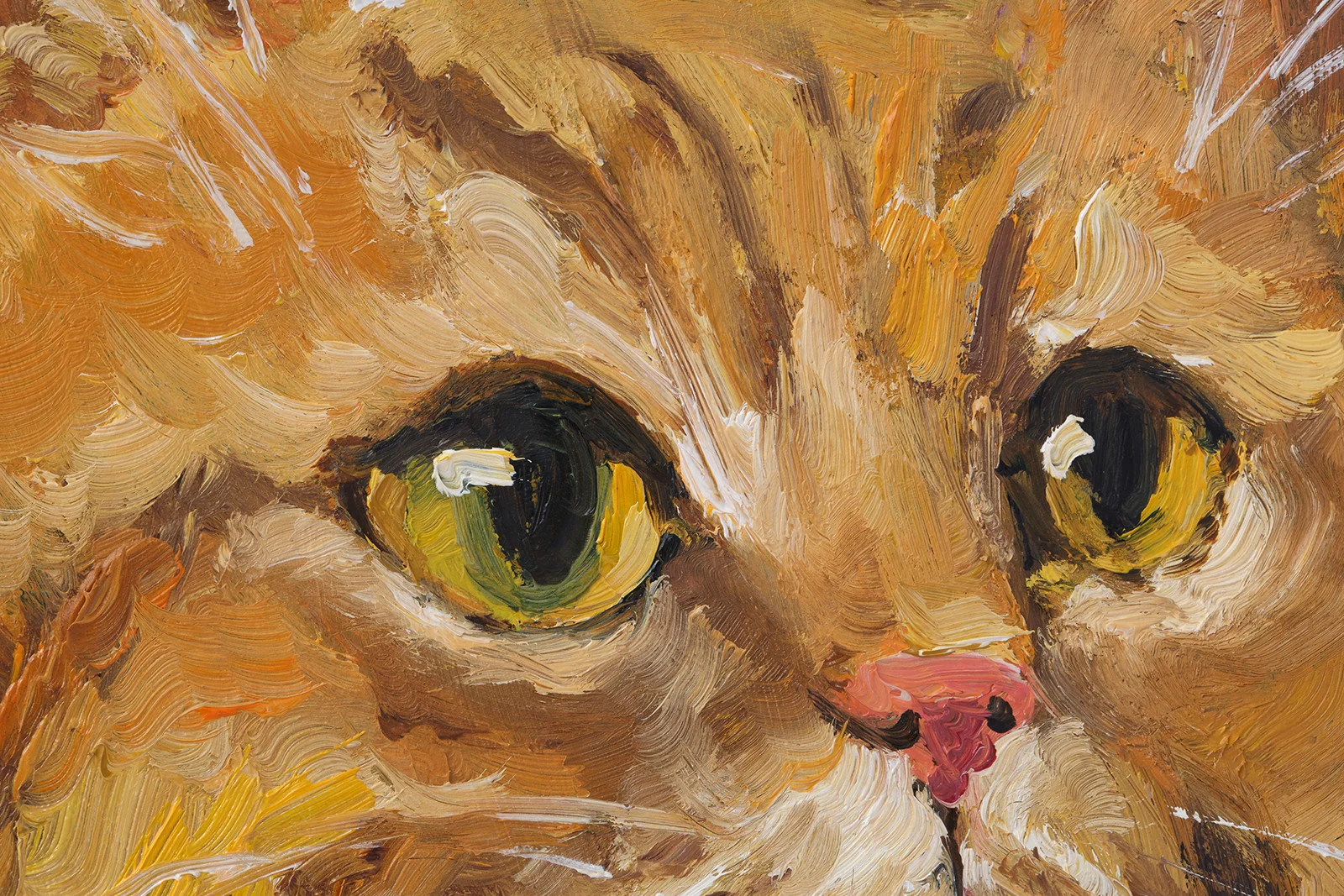 Royal Ginger Cat Oil Painting Framed Renaissance Wall Art, 8x8'' - Image 5