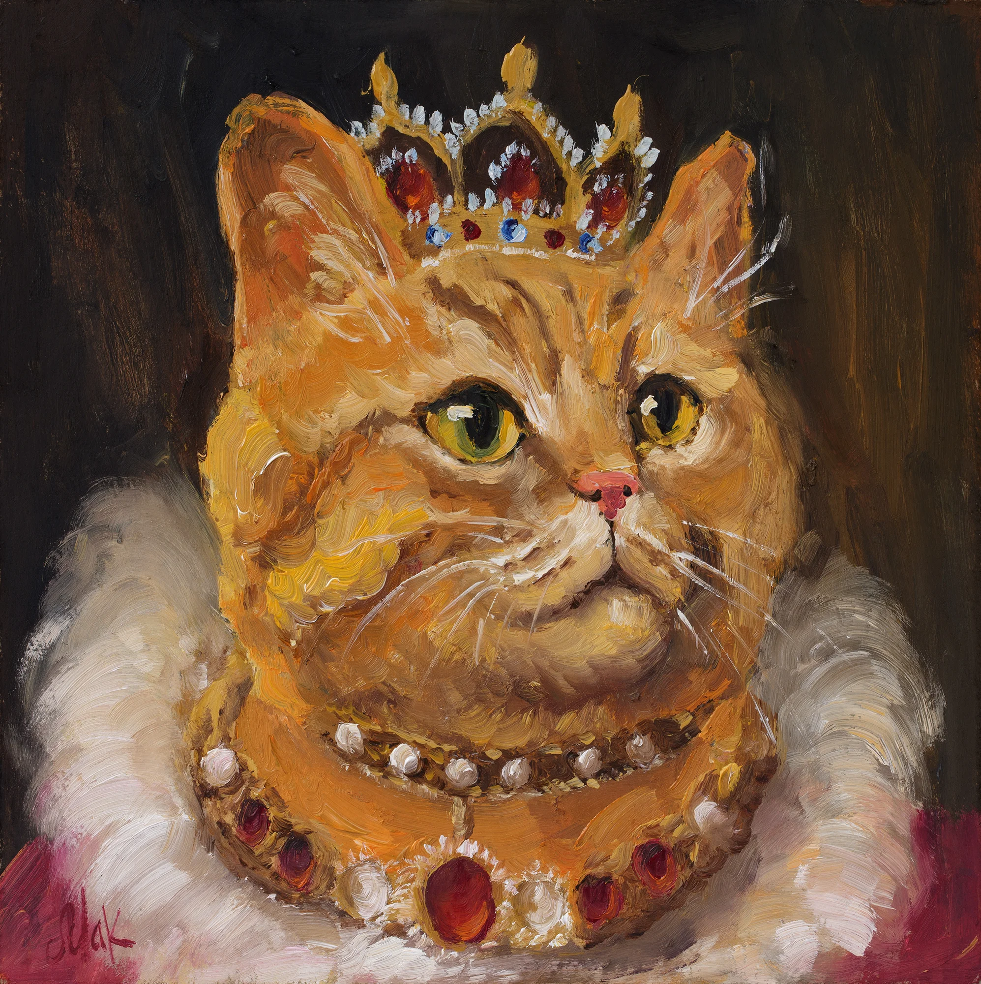 Royal Pet Portrait Oil Painting