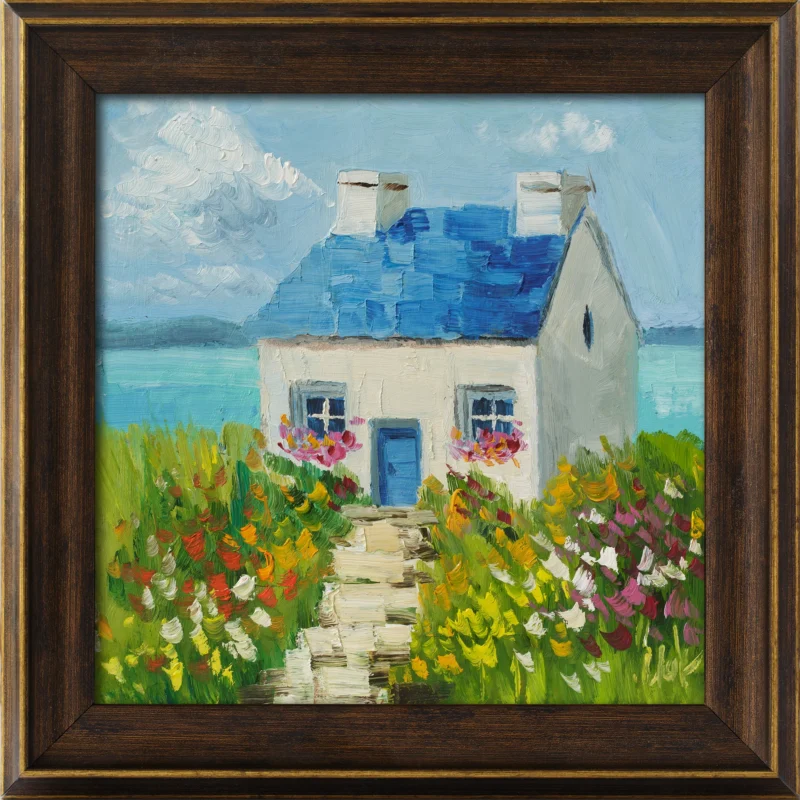 Ireland House Oil Painting Framed