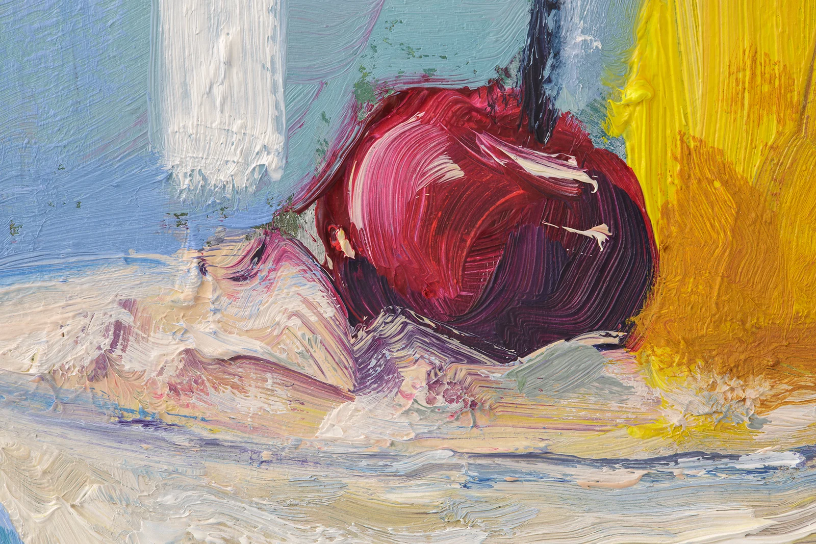 Pina Colada Oil Painting Framed Pineapple Cocktail Original Wall Art Still Life Painting - Image 5