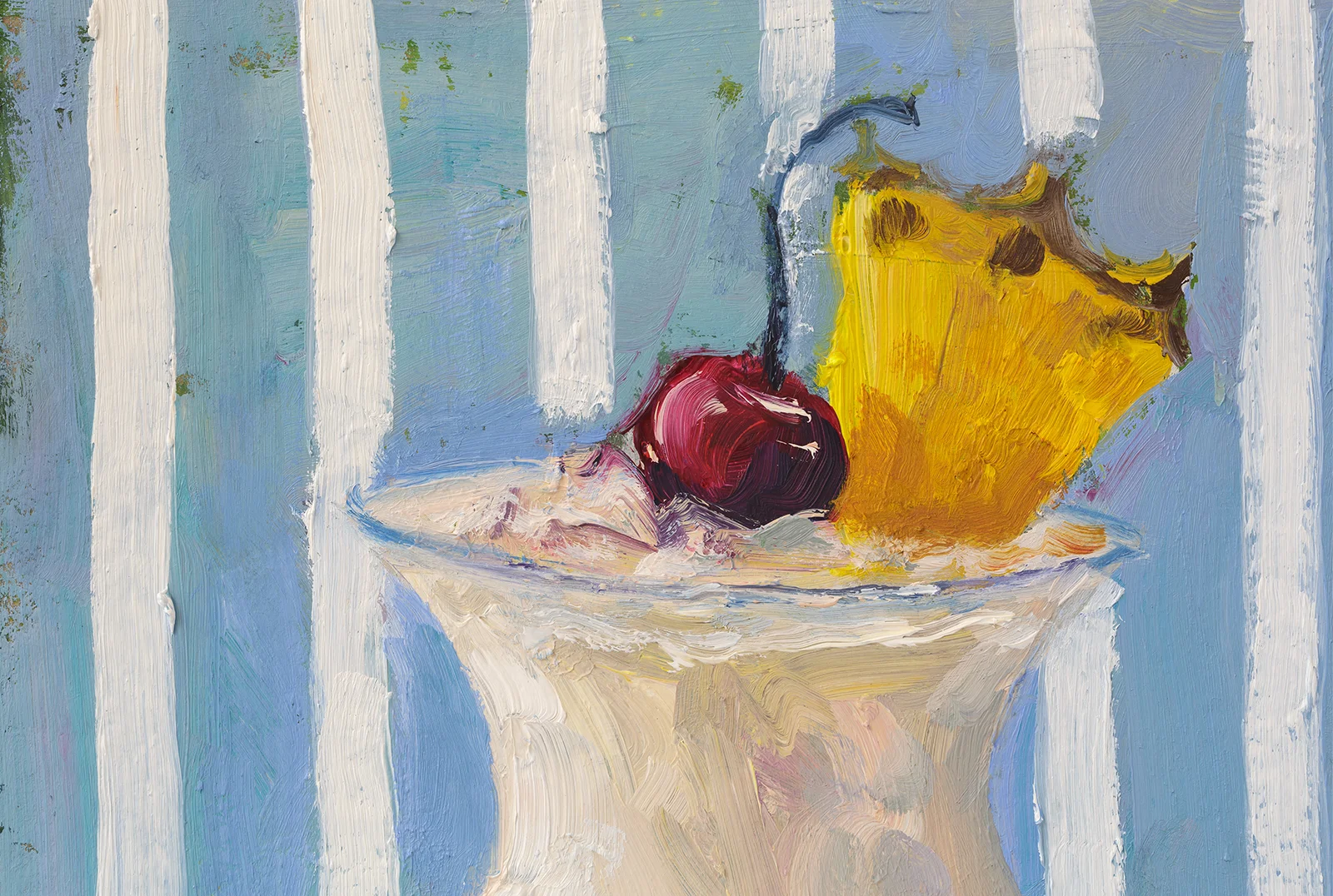 Pina Colada Oil Painting Framed Pineapple Cocktail Original Wall Art Still Life Painting - Image 11