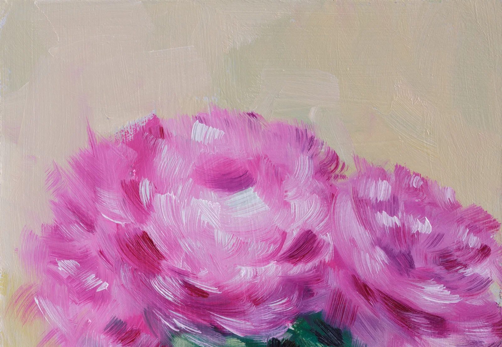 Pink Peony Oil Painting Framed Abstract Floral Still Life, Original Wall Art - Image 4