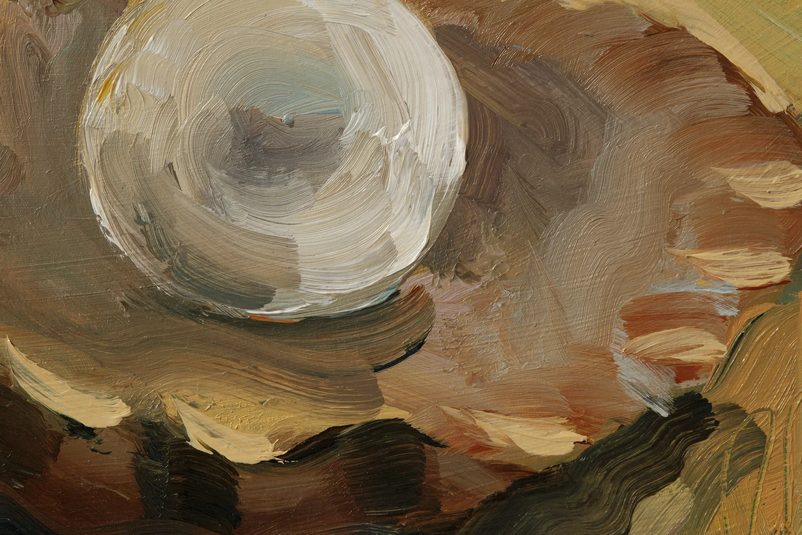 Seashell Pearl Oil Painting Framed Oyster Original Wall Art Beach House Wall Decor - Image 4