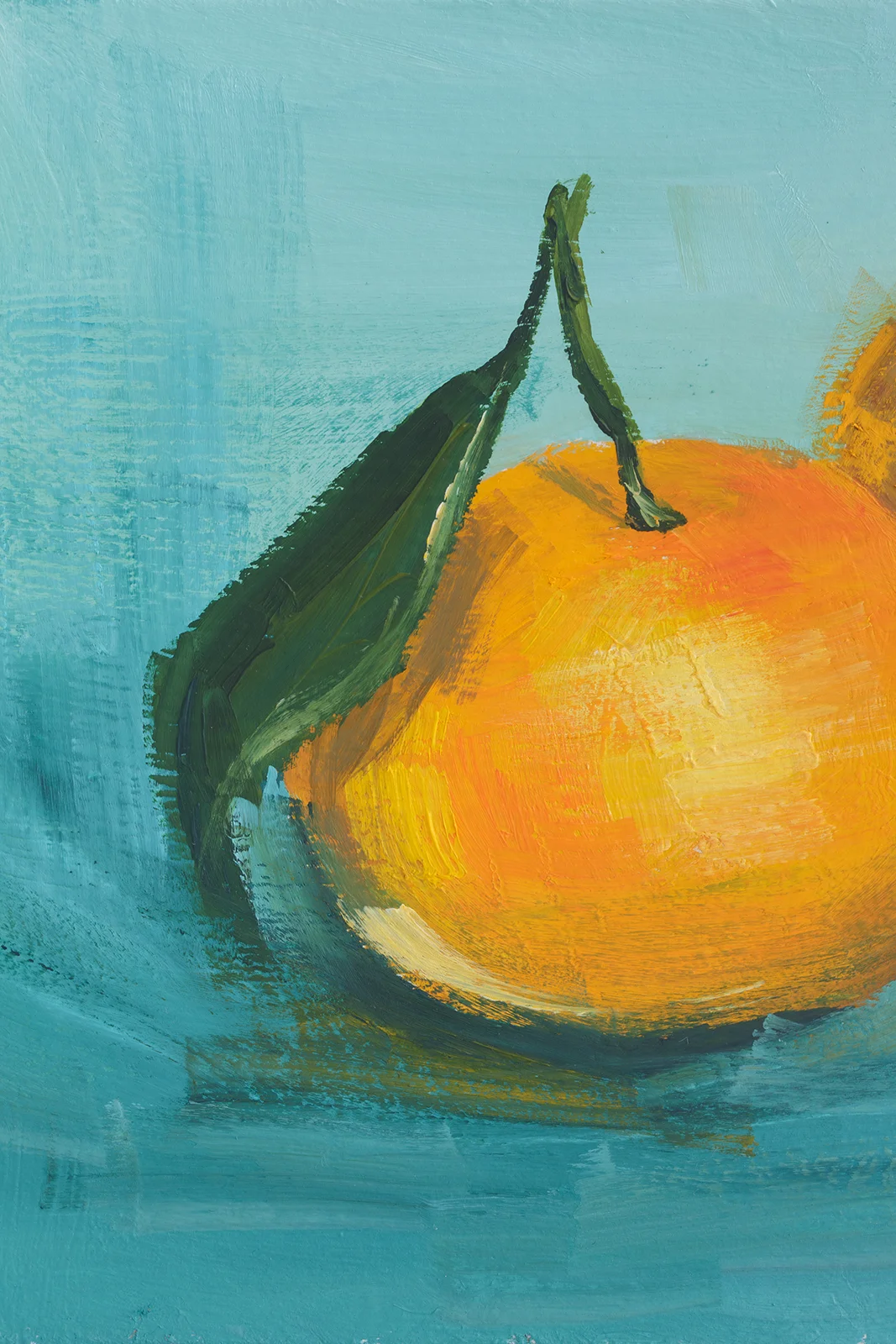 Tangerine Painting Kitchen Wall Art Mandarin Oil Painting Abstract Fruit Still Life Artwork - Image 7