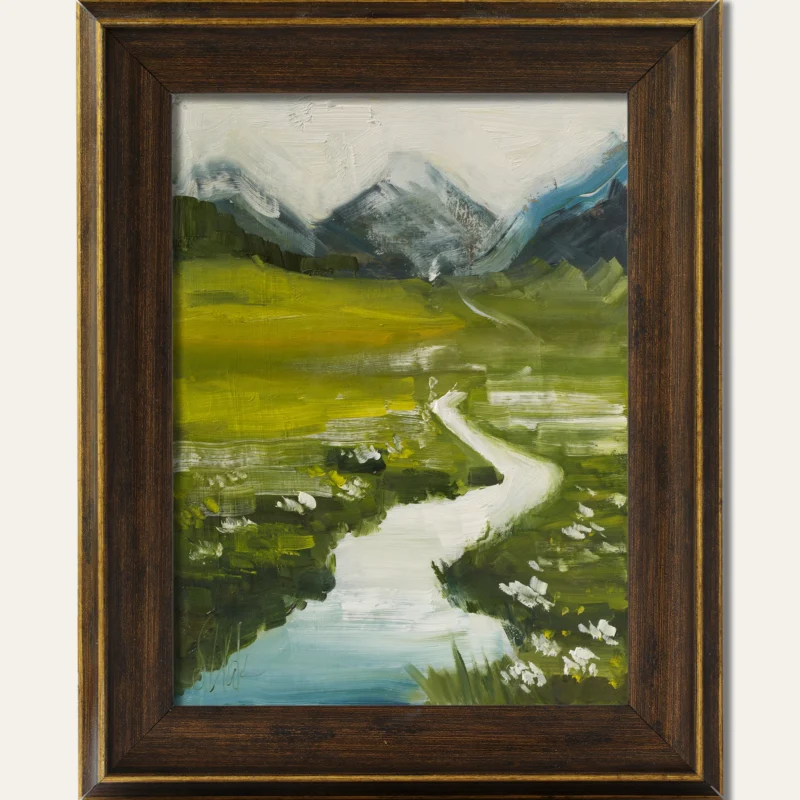 Grand Teton Oil Painting Wyoming Mountains Original Wall Art Yellowstone National Park Artwork